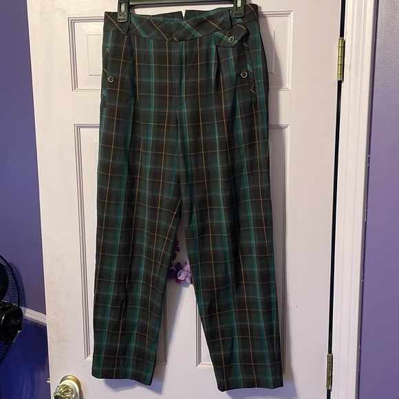 Anthropologie | Cartonnier green plaid trousers - Picture 2 of 4